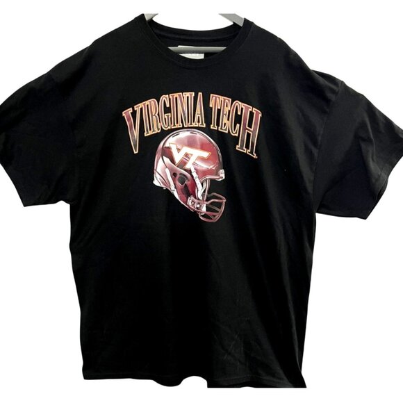 Virginia Tech Shirt Mens 2XL Black NCAA Football Captivating Graphic Tee New - Picture 1 of 8